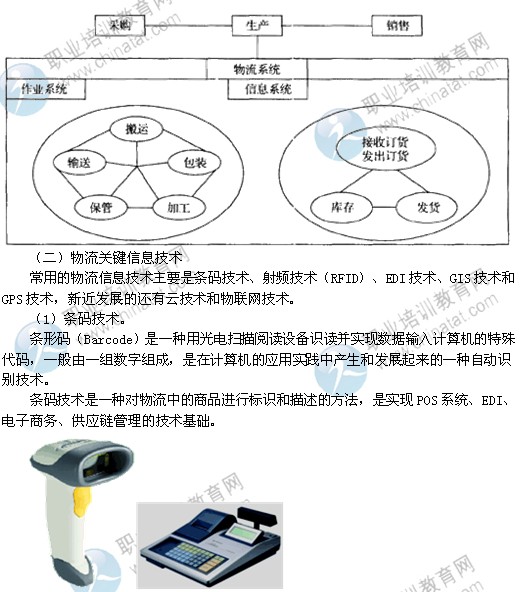 2014年中級經(jīng)濟師考試商業(yè)專業(yè)精講：物流信息管理及關(guān)鍵技術(shù)