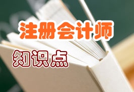 注冊會計師知識點匯總