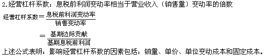 2015年中級(jí)審計(jì)師《審計(jì)專業(yè)相關(guān)知識(shí)》復(fù)習(xí)：經(jīng)營(yíng)杠桿