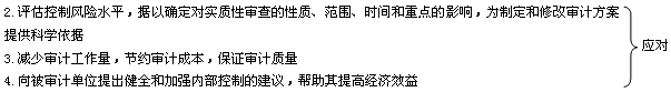 2015中級審計(jì)《審計(jì)理論與實(shí)務(wù)》知識點(diǎn)：內(nèi)部控制測評的作用評價