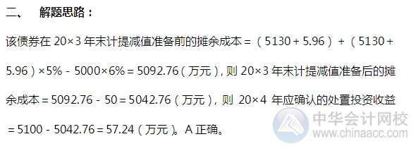 2015注會“借題發(fā)揮”會計(jì)篇：持有至到期投資