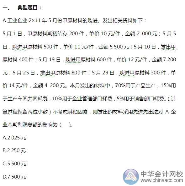 2015注會(huì)“借題發(fā)揮”會(huì)計(jì)篇：發(fā)出存貨的計(jì)量