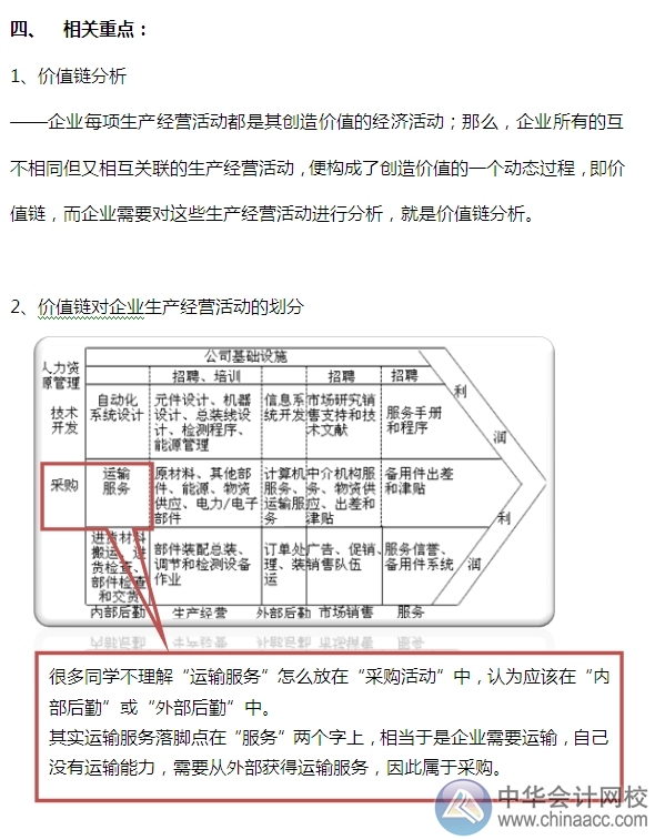 2015注會“借題發(fā)揮”戰(zhàn)略篇：價值鏈分析