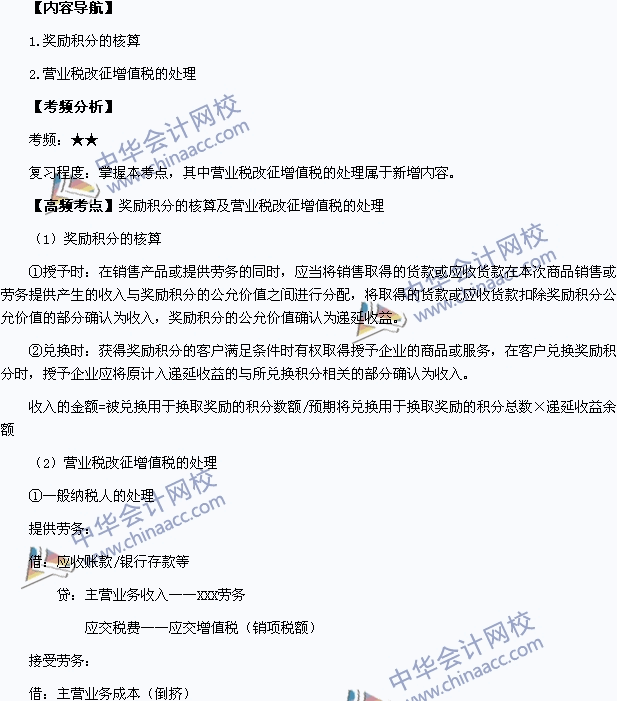 2015中級(jí)會(huì)計(jì)職稱《中級(jí)會(huì)計(jì)實(shí)務(wù)》高頻考點(diǎn)：獎(jiǎng)勵(lì)積分的核算