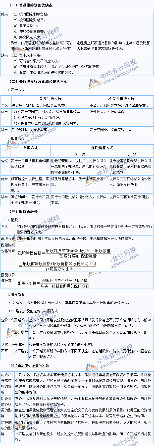 2015注會《財(cái)務(wù)成本管理》高頻考點(diǎn)：普通股籌資