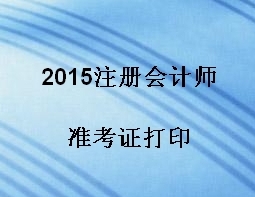 2015注會準(zhǔn)考證打印入口