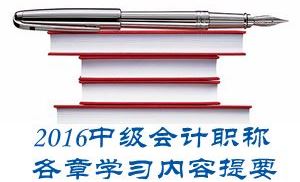 2016中級(jí)會(huì)計(jì)職稱《中級(jí)會(huì)計(jì)實(shí)務(wù)》第一章學(xué)習(xí)內(nèi)容提要