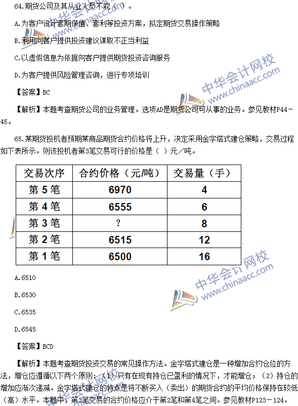 2016年期貨從業(yè)資格考試《期貨基礎知識》樣卷多選題及答案