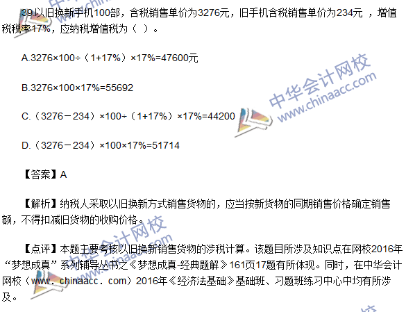 2016初級(jí)職稱《經(jīng)濟(jì)法基礎(chǔ)》試題及答案解析