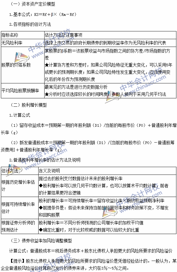 2016注會考試《財務成本管理》高頻考點：權(quán)益資本成本的估計