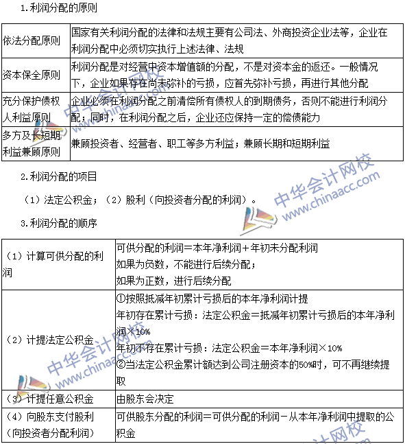 2016注會(huì)《財(cái)務(wù)成本管理》高頻考點(diǎn)：利潤分配的項(xiàng)目和順序