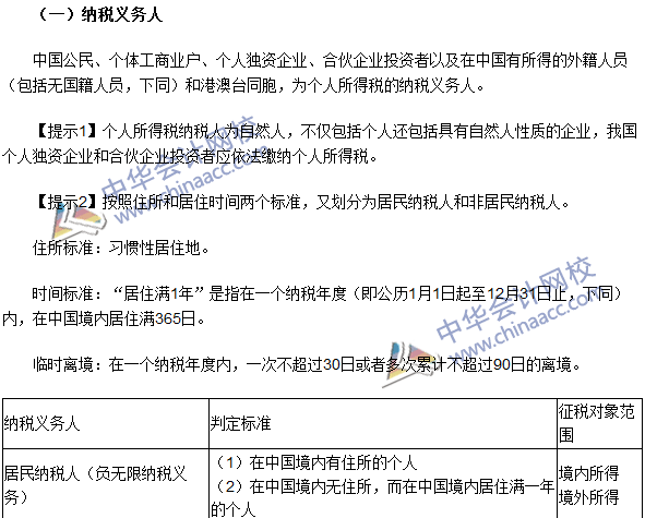 2016注冊會(huì)計(jì)師《稅法》高頻考點(diǎn)：納稅義務(wù)人與征稅范圍 