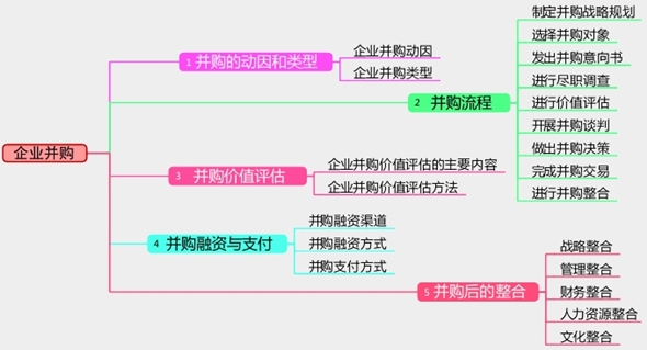 2017年高級會計(jì)師考試預(yù)習(xí)：企業(yè)并購思維導(dǎo)圖