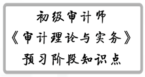 2017年初級審計(jì)師《審計(jì)理論與實(shí)務(wù)》預(yù)習(xí)階段知識點(diǎn)匯總