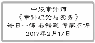 中級(jí)審計(jì)師《審計(jì)理論與實(shí)務(wù)》每日一練易錯(cuò)題專(zhuān)家點(diǎn)評(píng)