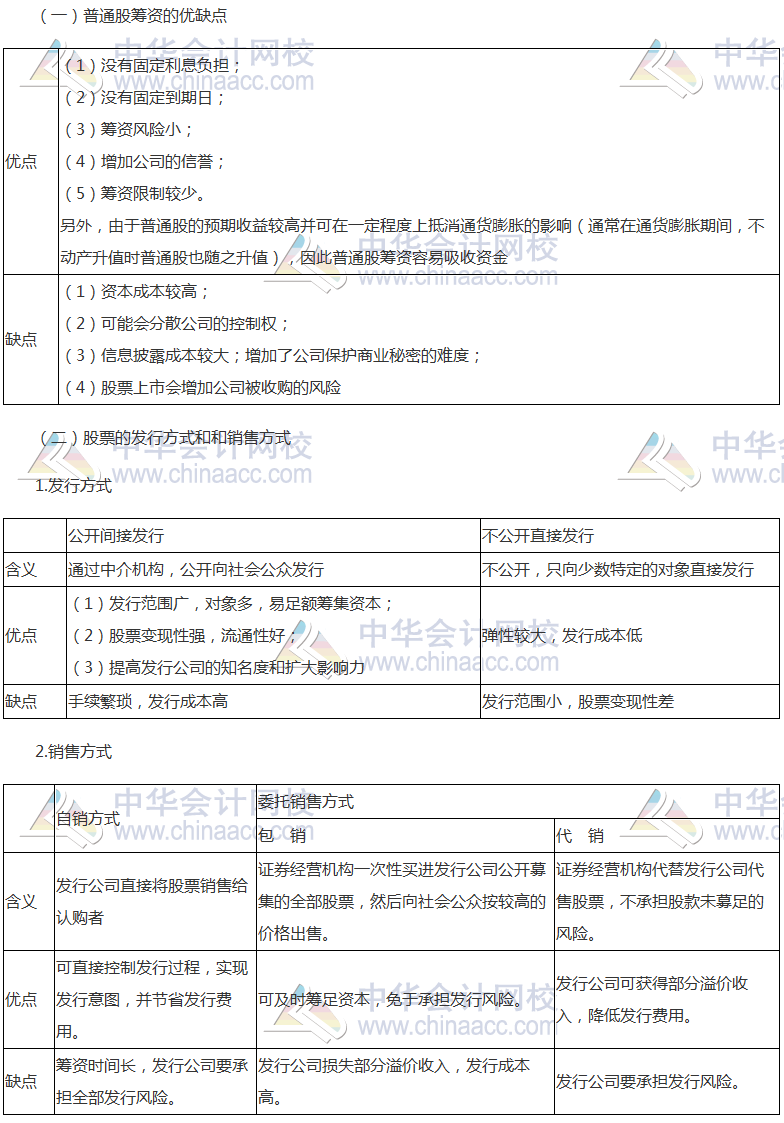 《財(cái)管》高頻考點(diǎn)：普通股籌資