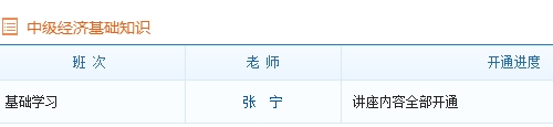 中級(jí)經(jīng)濟(jì)師經(jīng)濟(jì)基礎(chǔ)基礎(chǔ)班課程已全部開(kāi)通