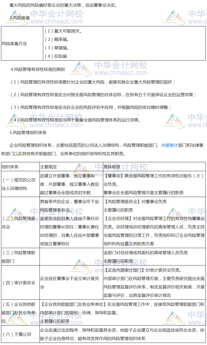 《公司戰(zhàn)略》高頻考點：風(fēng)險管理體系