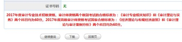 2017年審計(jì)師考試成績(jī)合格標(biāo)準(zhǔn)為60分