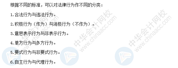 2018年初級會計職稱《經(jīng)濟法基礎》高頻考點：法律事實