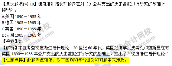 2018年經(jīng)濟(jì)基礎(chǔ)知識試題及考點(diǎn)：梯度漸進(jìn)增長理論0218