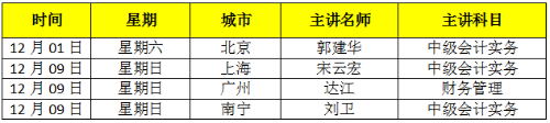 中級會計職稱13位老師大咖，13座城市巡回公開課，現(xiàn)在免費預約！