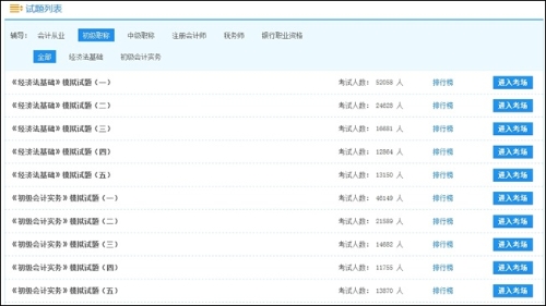 初級會計(jì)職稱考試模擬試題