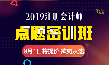 2019注會考前點題密訓班