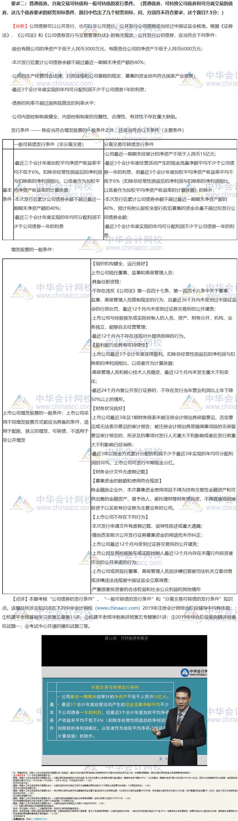 2019年注會職業(yè)能力綜合測試（二）試題涉及知識點(diǎn)