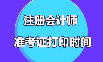 海南?？?019年注冊會計師考試什么時候打印準考證