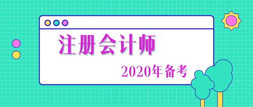 注冊會計師2020年備考