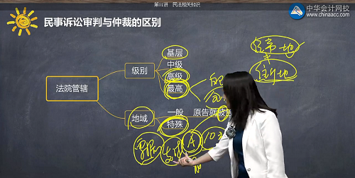 免費聽：中級《經(jīng)濟法》民事訴訟審判和仲裁的區(qū)別