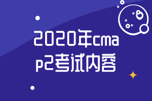 2020年cma—p2考試內(nèi)容