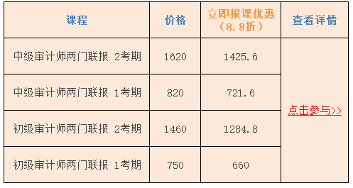 審計師課程單價8.8