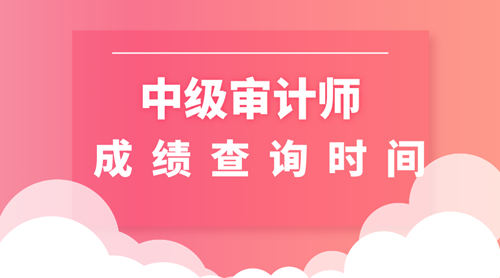 2019中級審計師成績查詢時間