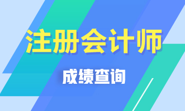 2019陜西西安注冊(cè)會(huì)計(jì)師成績(jī)可以查詢了嗎？