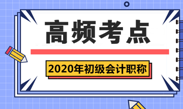 2020年初級會計考試《初級會計實務(wù)》第五章高頻考點