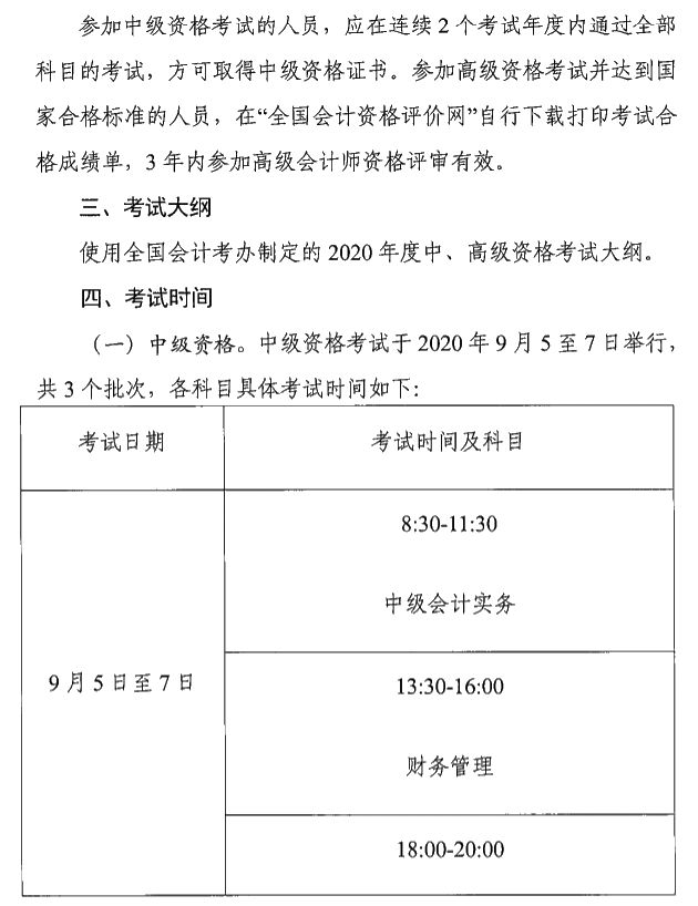 廣東中山2020年中級(jí)會(huì)計(jì)考試報(bào)名簡(jiǎn)章公布