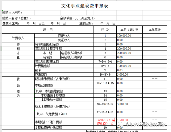 注意！文化事業(yè)建設(shè)費減半征收！申報表怎么填寫?