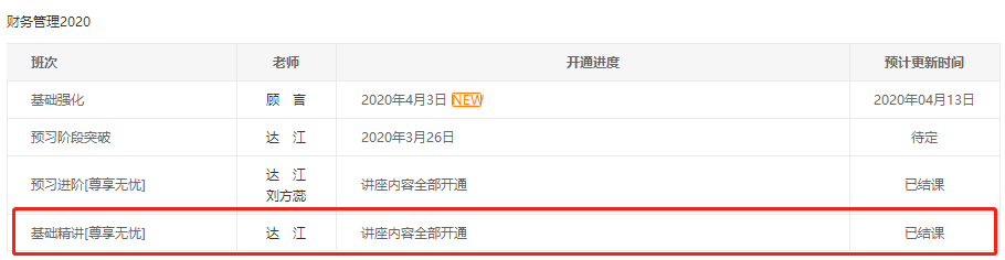 @全體考生 達(dá)江中級基礎(chǔ)精講課程已全部開通！更新進(jìn)度>