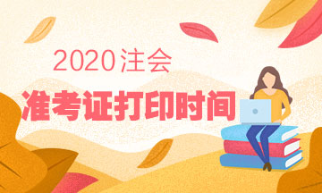 2020年浙江注會準(zhǔn)考證打印時間