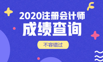 河南2020年注會(huì)成績查詢時(shí)間