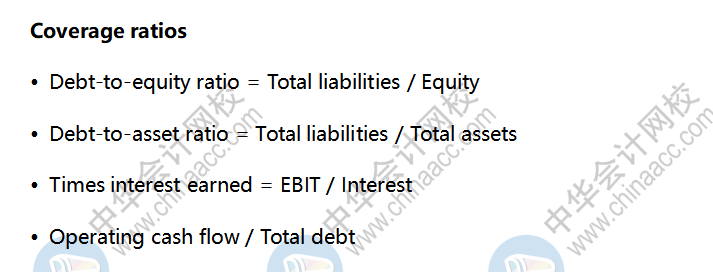 AICPA知識點：Coverage ratios