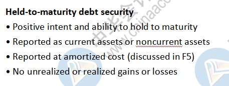 美國cpa考試知識點(diǎn)：Held-to-maturity debt security