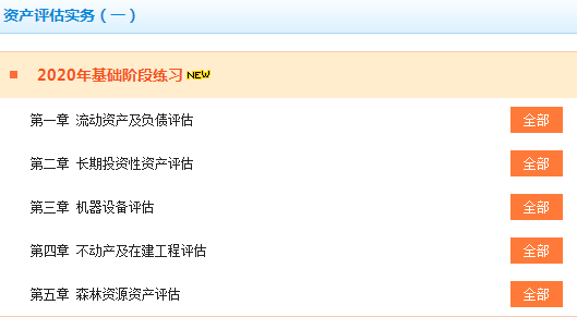 2020年《資產(chǎn)評(píng)估實(shí)務(wù)一》基礎(chǔ)階段習(xí)題已更新至第五章