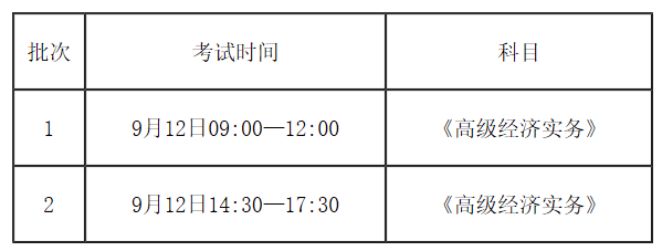 福建高級經(jīng)濟(jì)師考試時間