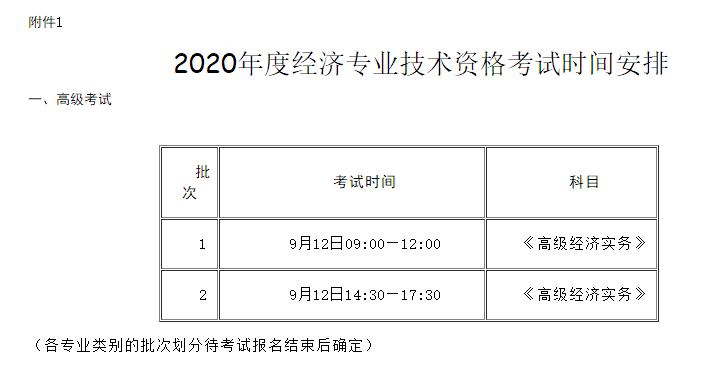 棗莊2020高級經(jīng)濟師報名時間：7月10日—7月20日