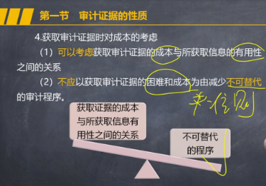 不要錯過！注會《審計》張楠老師：獲取審計證據(jù)時對成本的考慮微課