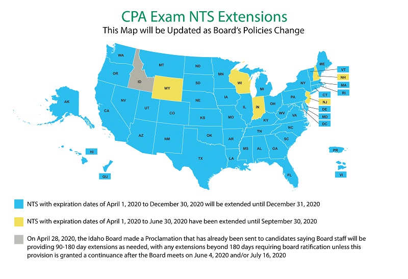2020年AICPA準(zhǔn)考證NTS有效期延期又又又又又更新啦！
