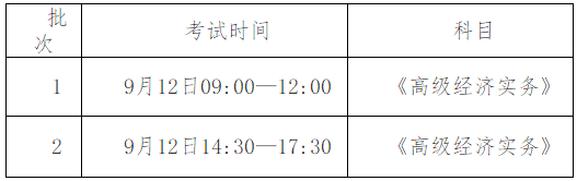 新疆2020年高級(jí)經(jīng)濟(jì)師考試時(shí)間安排